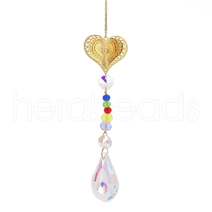 Hollow Alloy Hanging Ornaments HJEW-Q012-05F-1