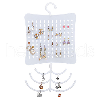 Plastic Wall Mounted Multi-purpose Jewelry Storage Hanging Rack EDIS-WH0029-91B-1