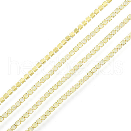 Brass Rhinestone Strass Chains CHC-N017-003A-C05-1