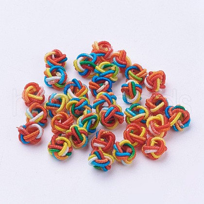 Nylon Cord Woven Beads NWIR-F005-14R-1