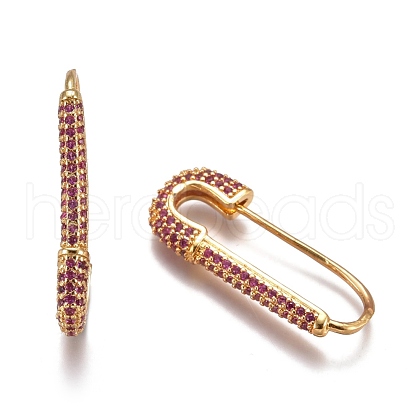Brass Hoop Earrings EJEW-K085-02G-1