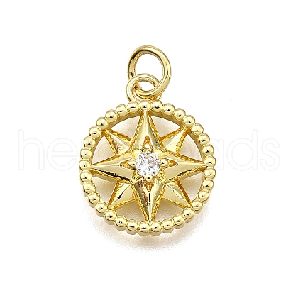 Brass Micro Pave Cubic Zirconia Pendants KK-Z100-13G-1