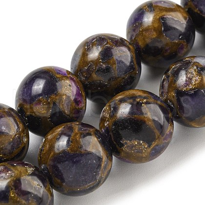 Synthetic Gold Clinquant Stone Beads Strands G-P549-A01-03E-1