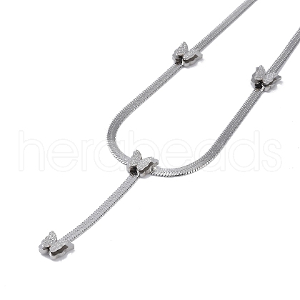 Non-Tarnish Ion Plating(IP) 304 Stainless Steel Snake Chain Necklaces NJEW-G081-13P-1