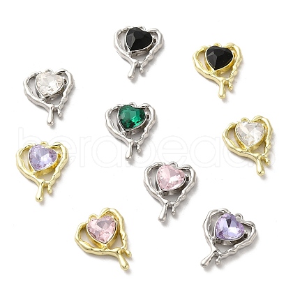 Glass Melting Heart Pendant PALLOY-K001-077M-1