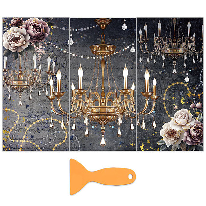 OLYCRAFT 3 Sheets 3 Styles PVC Waterproof Decorative Stickers DIY-OC0013-05B-1