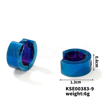 Fashionable Stainless Steel Mirror Polished Hoop Earrings for Hip-hop Street Style WQ4489-10-1