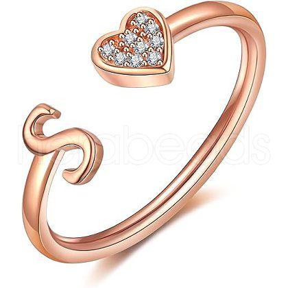 Adjustable Brass Rhinestone Cuff Rings FS-WG29D83-35-1