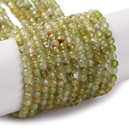 Natural Green Garnet Beads Strands G-A235-A02-02-1