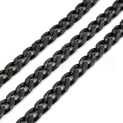Vacuum Plating 304 Stainless Steel Cuban Link Chains CHS-K016-02A-EB-1