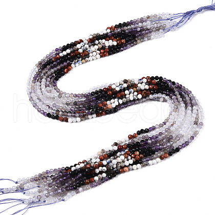 Natural Mixed Gemstone Beads Strands G-D080-A01-02-24-1