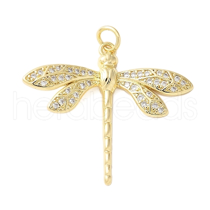 Brass Micro Pave Cubic Zirconia Pendants KK-D357-07E-G-1