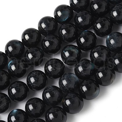 Natural Black Lip Shell Beads Strands SSHEL-C013-01D-1