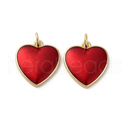 Brass Enamel Pendants KK-S525-11G-B-1