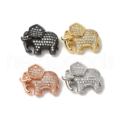 Brass Cubic Zirconia Beads ZIRC-F001-148-1