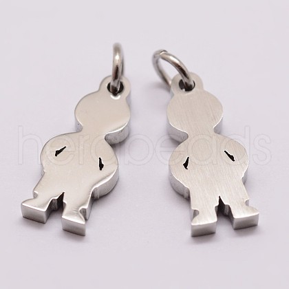 304 Stainless Steel Pendants STAS-P184-02P-A-1