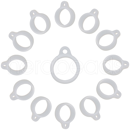 Gorgecraft 60Pcs Silicone Pendant SIL-GF0001-40A-1