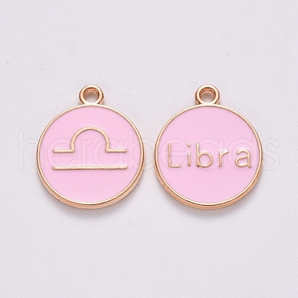 Alloy Enamel Pendants X-ENAM-S124-01B-09K-1