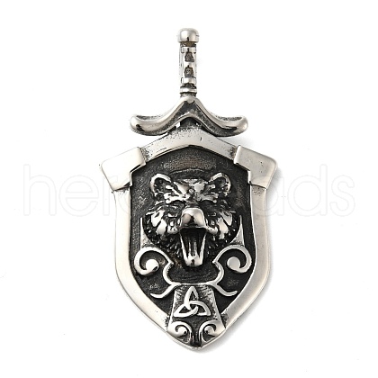 304 Stainless Steel Manual Polishing Big Pendants STAS-G274-14AS-1