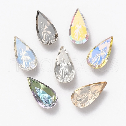 Embossed K9 Glass Rhinestone Cabochons RGLA-H008-01C-1
