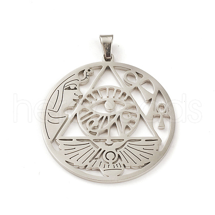 Non-Tarnish 304 Stainless Steel Hollow Pendants STAS-P321-02P-1