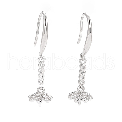 Anti-Tarnish Rhodium Plated 925 Sterling Silver Earring Hooks STER-D035-35P-1