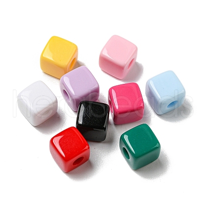 Opaque Acrylic Beads X-PACR-C006-19-1