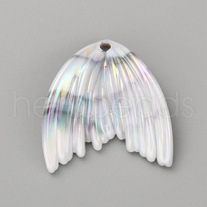 Grandient Color Opaque Resin Pendants RESI-WH0026-74F-1
