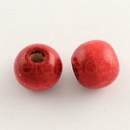 Dyed Natural Wood Beads X-WOOD-Q006-8mm-01-LF-1
