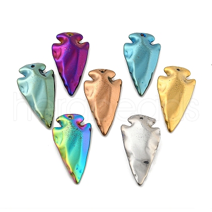 Electroplated Synthetic Non-Magnetic Hematite Pendants G-C136-03-1
