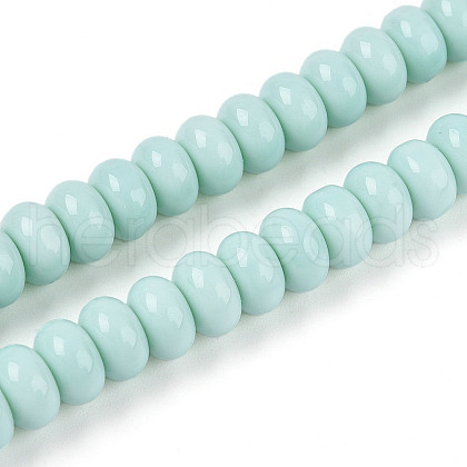 Opaque Spray Painted Glass Beads GLAA-ZX008-8mm-18A-1
