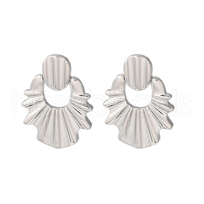 Rack Plating Brass Dangle Stud Earrings EJEW-M230-08P-1