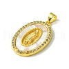 Real 18K Gold Plated Brass Micro Pave Clear Cubic Zirconia Pendants KK-H472-12G-02-2