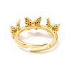 Butterfly Cubic Zirconia Adjustable Finger Ring for Women RJEW-C004-01-RS-2