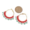 Alloy with Glass with Natural Malaysia Jade Hoop Earring EJEW-MZ00173-3