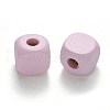 Spray Painted Natural Maple Wood Beads WOOD-N005-04B-2