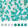 DICOSMETIC 4 Strand 4 Color Transparent Electroplate Glass Beads Strands EGLA-DC0001-07B-1