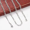 Non-Tarnish 304 Stainless Steel Figaro Chain Necklaces STAS-P101-71P-3
