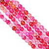 Natural Striped Agate/Banded Agate Beads Strands G-G545-04H-3