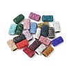 Rhinestone Clay Pave Brass Beads KK-P305-07C-G-1