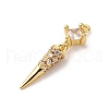 Brass Micro Pave Cubic Zirconia Pendants KK-I276-11G-02-2