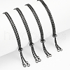 10Pcs 304 Stainless Steel Curb Chain Slider Bracelet Makings AJEW-UN00019-2