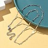 304 Stainless Steel Twisted Bar Chains Necklaces NJEW-JN05264-1