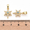 Brass Micro Pave Cubic Zirconia Pendants KK-T070-59B-G-3