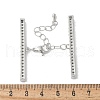 Brass Cubic Zirconia Chain Extender KK-F893-01P-3