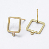 Brass Stud Earring Findings KK-F728-28G-NF-2