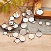 80 Pcs 8 Styles 304 Stainless Steel Cabochon Connector Settings STAS-SZ0001-41P-2