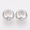 Brass Cubic Zirconia Beads KK-T025-04P-2
