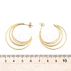 Multilayer C-Shaped 304 Stainless Steel Stud Earrings EJEW-Z098-28G-5