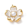 304 Stainless Steel Enamel Pendants STAS-P376-01G-C-1